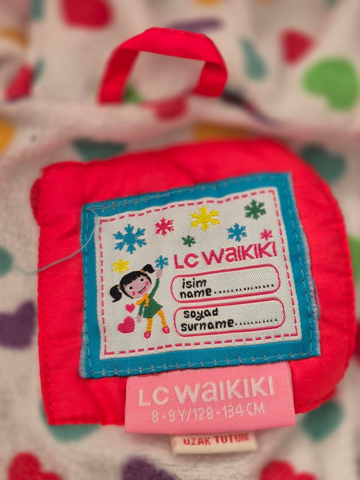 Kız Çocuk Kırmızı Fermuarlı Kapüşonlu Yelek - Görsel 5