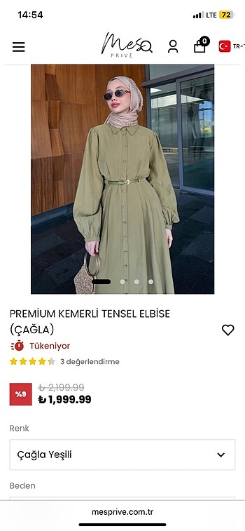 m Beden Etiketli ürün