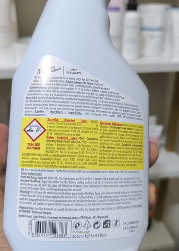 Farmasi Mr. Wipes Sprey Leke Çıkarıcı 500 ml - Görsel 3