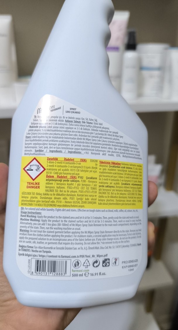 Farmasi Mr. Wipes Sprey Leke Çıkarıcı 500 ml - Görsel 3