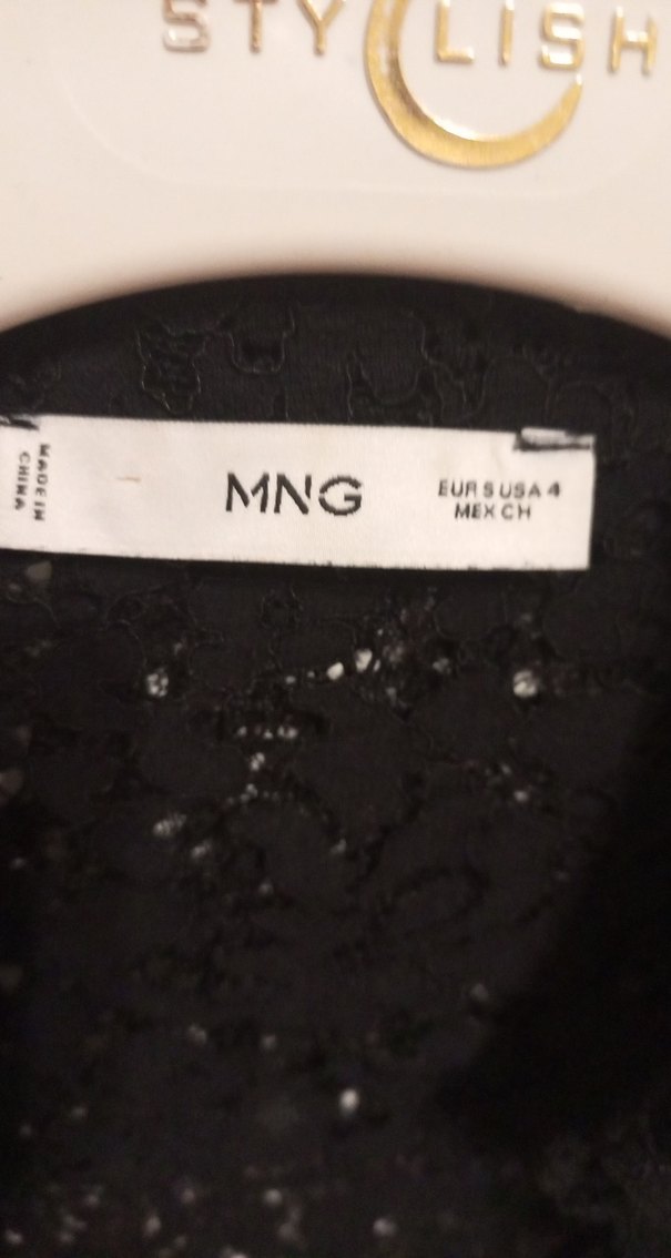 Dantel Detaylı Siyah Uzun Kollu gömlek - Görsel 2