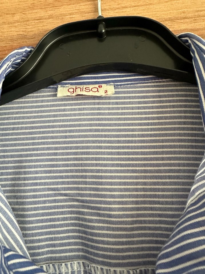 Ghisa Püsküllü Nakışlı Gri Bohem Uzun gömlek - Görsel 4