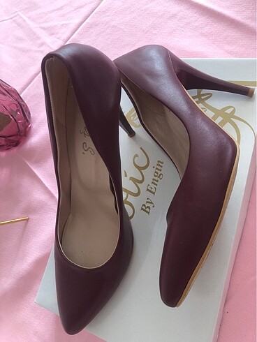 38 Beden bordo Renk Stiletto ayakkabı