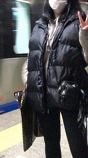 Siyah oversize yelek