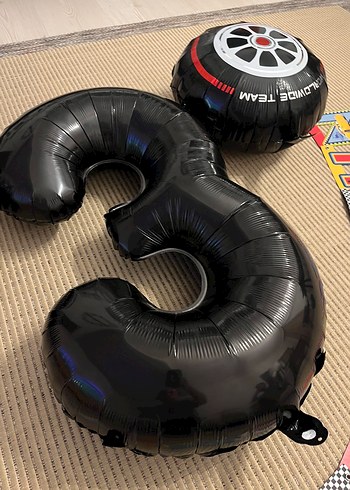 Siyah Rakam ve Cars Konsept Parti Seti - Görsel 2