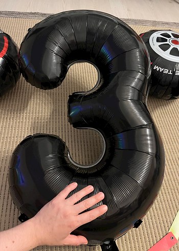 Siyah Rakam ve Cars Konsept Parti Seti - Görsel 3