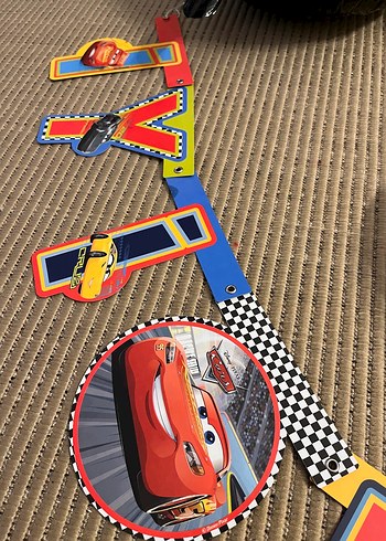 Siyah Rakam ve Cars Konsept Parti Seti - Görsel 4