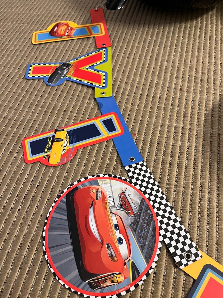 Siyah Rakam ve Cars Konsept Parti Seti - Görsel 4