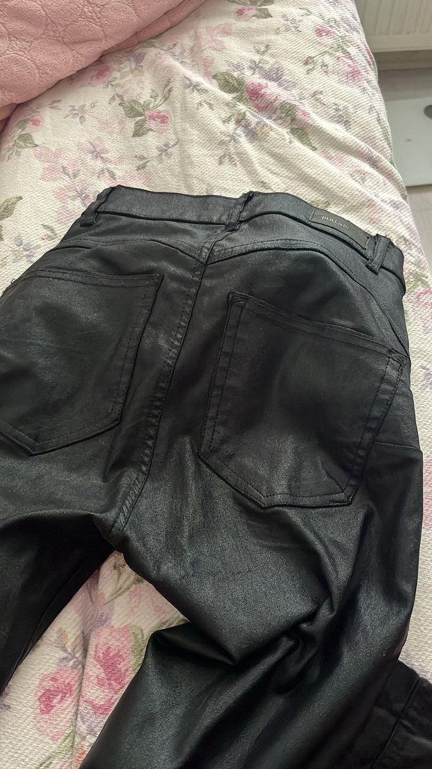 Siyah mumlu Dar Kesim Pantolon - Görsel 2