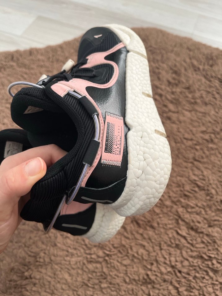 Siyah-Pembe lastik Bağcıklı çocuk Spor Ayakkabı - Görsel 4