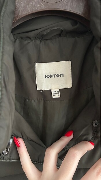 m Beden haki Renk Koton mont