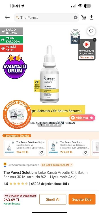 The purest arbutin serum