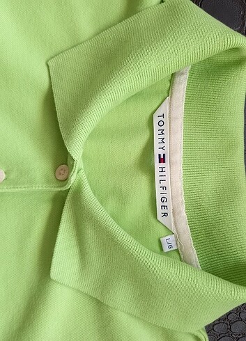 Tommy Hilfiger likralı fıstık yeşili t-shirt