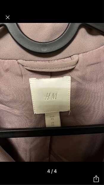 xs Beden mor Renk H&M lila trençkot