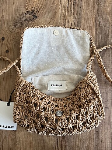 Pull and Bear Pull bear hasır kadın mini çanta