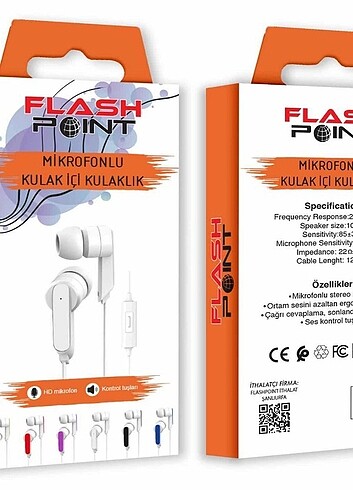 Beyaz Mikrofonlu Kulaklık FlashPoint 