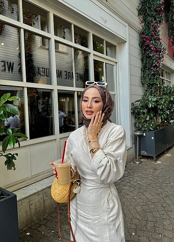Suud Collection Keten Elbise
