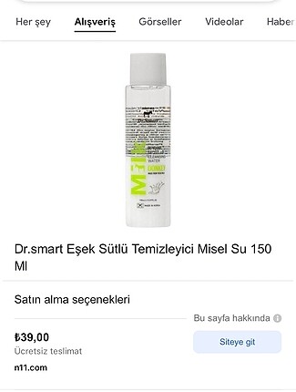 Beden Dr smart temizleyici 2 adet. Saç bakım kremi 1 adet