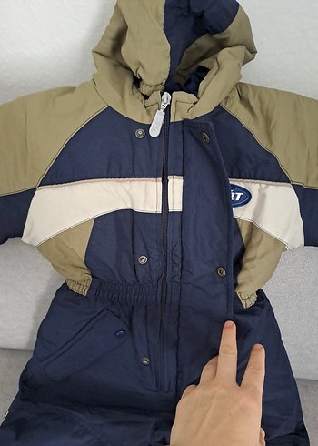 Kemerli Lacivert Erkek Bebek Kayak Tulumu - Görsel 2