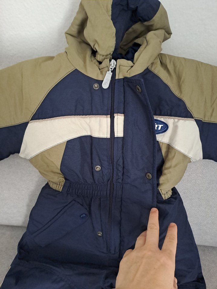 Kemerli Lacivert Erkek Bebek Kayak Tulumu - Görsel 2