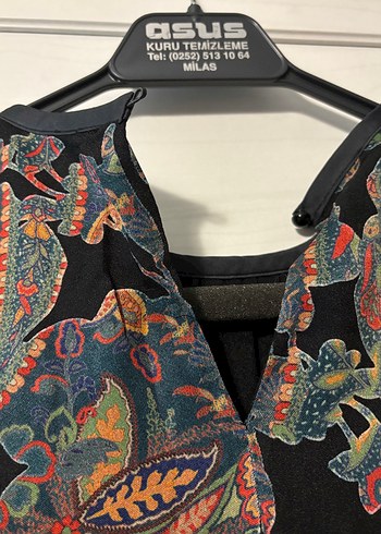 Desenli Bohem Kısa Elbise - Görsel 6