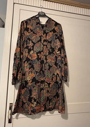 Desenli Bohem Kısa Elbise - Görsel 7