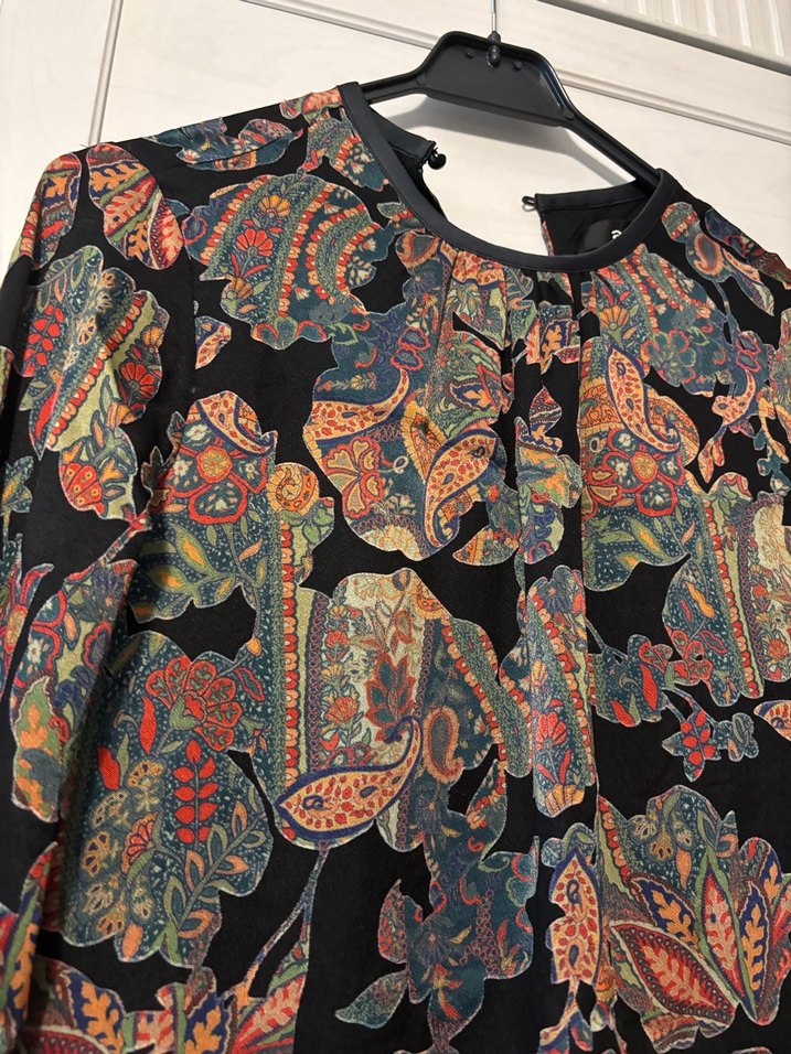 Desenli Bohem Kısa Elbise - Görsel 2