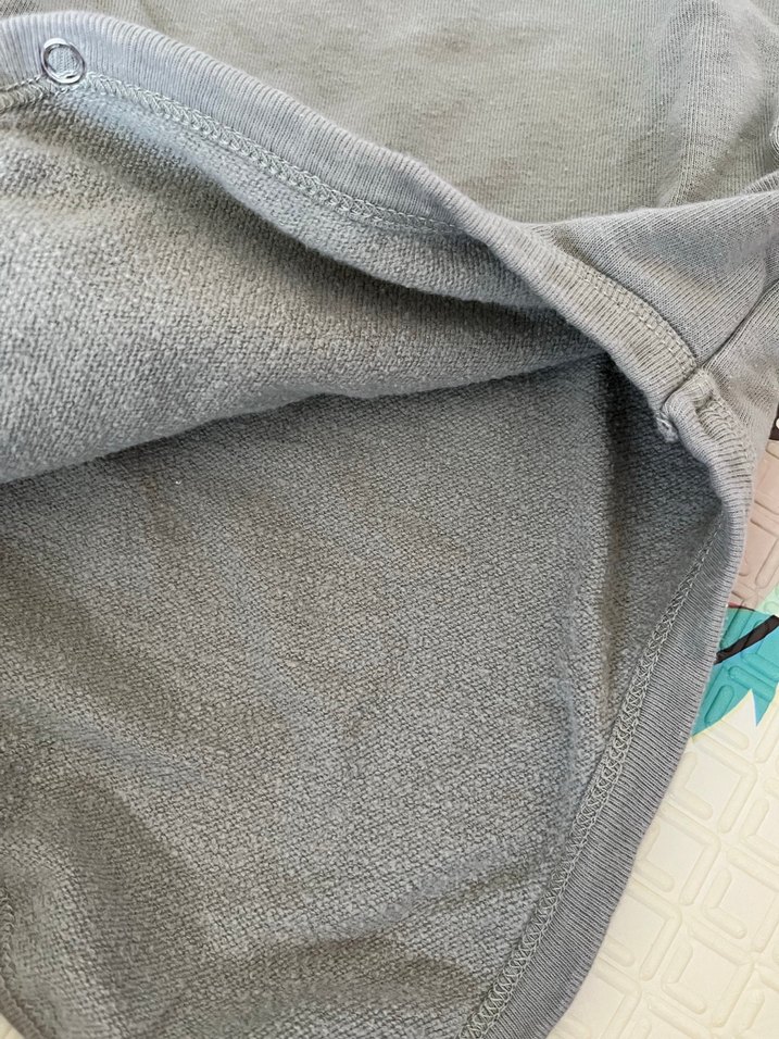 Hello baby Gri Uzun Kollu Bebek Body - Görsel 2