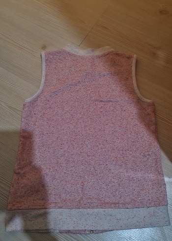 Kız Çocuk Pembe Fermuarlı Yelek - Görsel 3