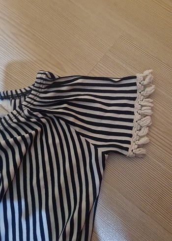 Bohem Çizgili Uzun Elbise - Görsel 3