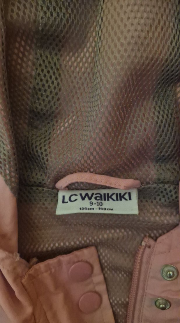 Kız Çocuk Kapüşonlu Düğmeli Pembe Yelek takımı - Görsel 2