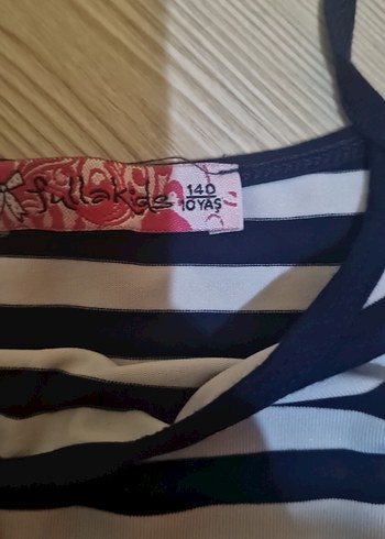 Çizgili Uzun Askılı  Elbise - Görsel 3