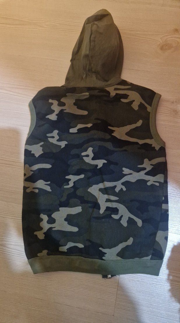 Erkek Çocuk Kapüşonlu Kamuflaj Yelek - Görsel 2