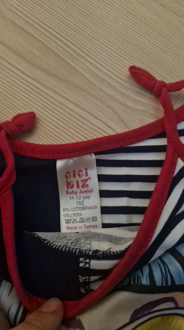 Kız Çocuk Çok Renkli İp Askılı Tulum - Görsel 3