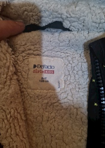 Siyah Kapüşonlu kız Çocuk Yeleği - Görsel 2