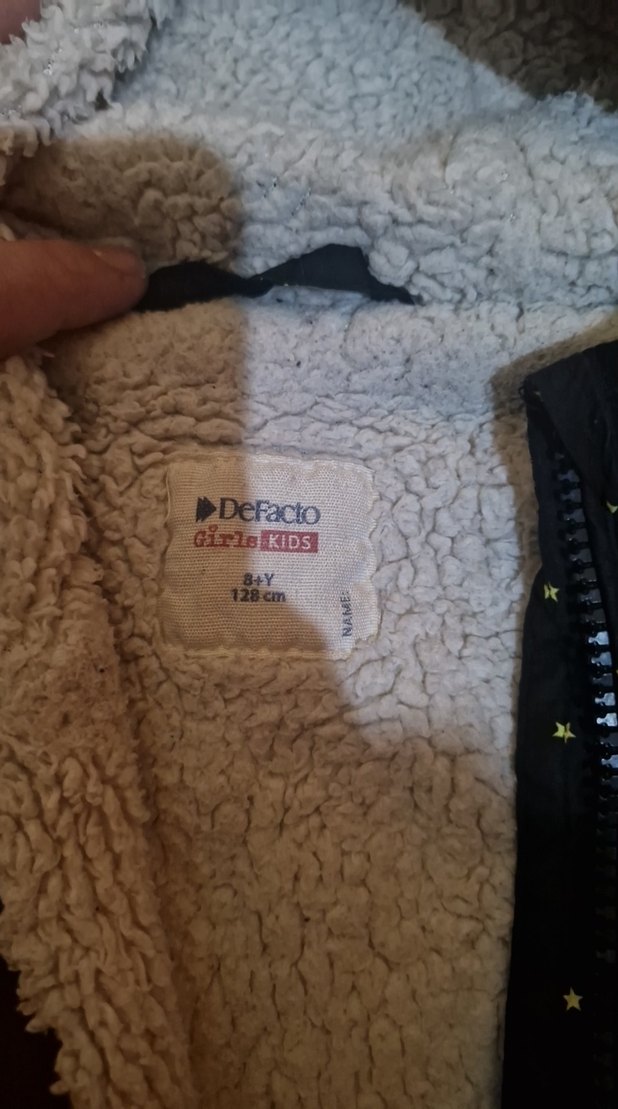 Siyah Kapüşonlu kız Çocuk Yeleği - Görsel 2