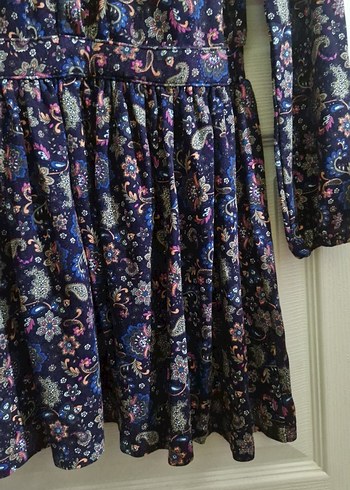 Püsküllü Bohem Mor Kız Çocuk Elbisesi - Görsel 2