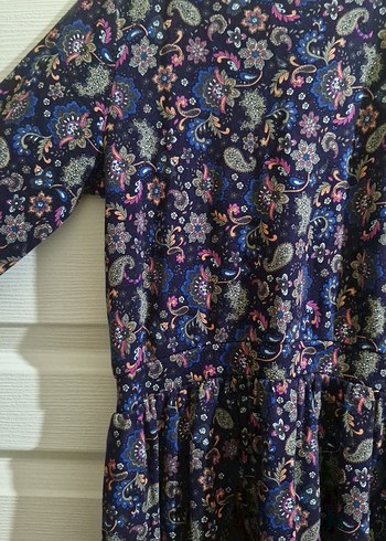 Püsküllü Bohem Mor Kız Çocuk Elbisesi - Görsel 4