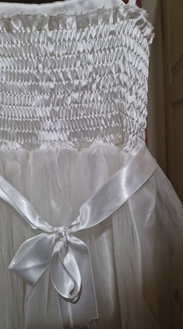 Beyaz Dantelli Çocuk Abiye Elbise - Görsel 3