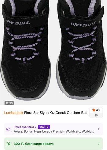 Lumberjack Mor Bağcıklı Kız Çocuk Spor Ayakkabı - Görsel 5