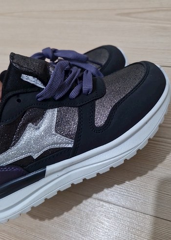 Mor Bağcıklı Kız cocuk Spor Ayakkabı - Görsel 3