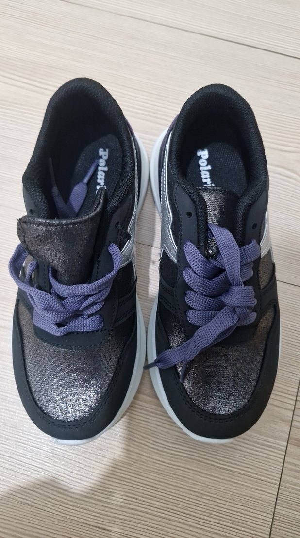 Mor Bağcıklı Kız cocuk Spor Ayakkabı - Görsel 2