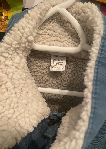 24-36 Ay Beden Düğmeli Gri Erkek Çocuk Denim Ceket