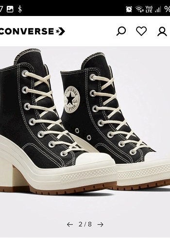 Converse Converse Siyah Kadın Topuklu Spor Ayakkabı