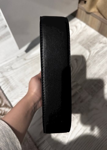 Siyah Deri Tokalı Kadın berskha Çanta - Görsel 5