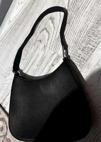 Siyah Deri Tokalı Kadın berskha Çanta - Görsel 6