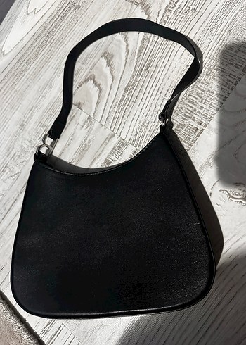 Siyah Deri Tokalı Kadın berskha Çanta - Görsel 2