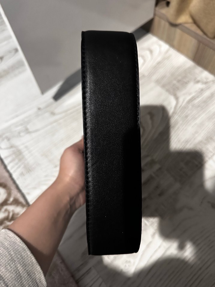 Siyah Deri Tokalı Kadın berskha Çanta - Görsel 5