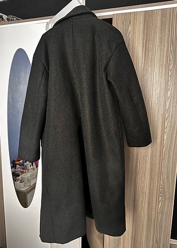 DeFacto Koyu Gri Uzun Kadın Kaban - Görsel 4