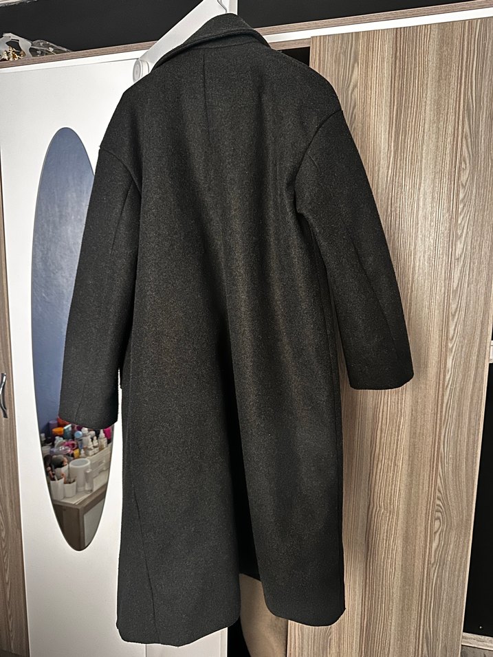 DeFacto Koyu Gri Uzun Kadın Kaban - Görsel 4